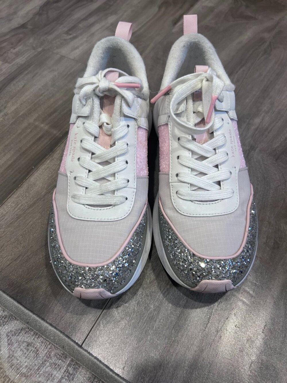 Kate Spade New York "K As In Kate" Chunky Glitter Low-Top Sneakers
